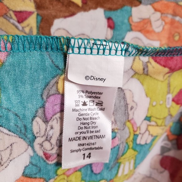 LuLaRoe X Disney Sz 14 Youth Top V-neck Pullover Fine Gauge Knit Stretch Dwarves - Picture 7 of 7